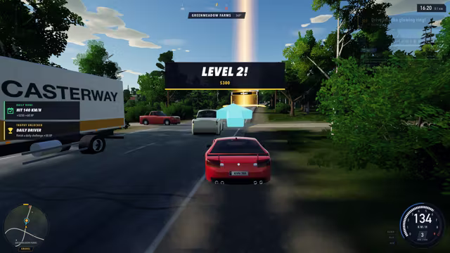 Level 2 reached behind a Casterway truck
